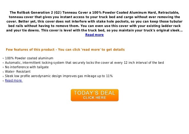 Hot Deal Bak Industries R15101 Roll Bak G2 Aluminum Hard Retractabl