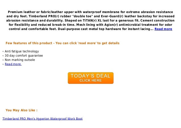 timberland pro men's hyperion waterproof xl st work boot