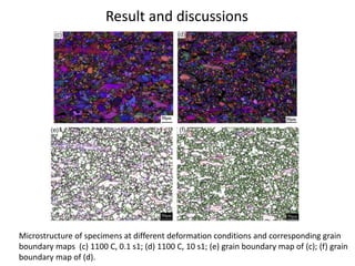 Hot deformation behaviour and microstructural evolution of modified | PPTX
