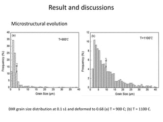 Hot deformation behaviour and microstructural evolution of modified | PPTX