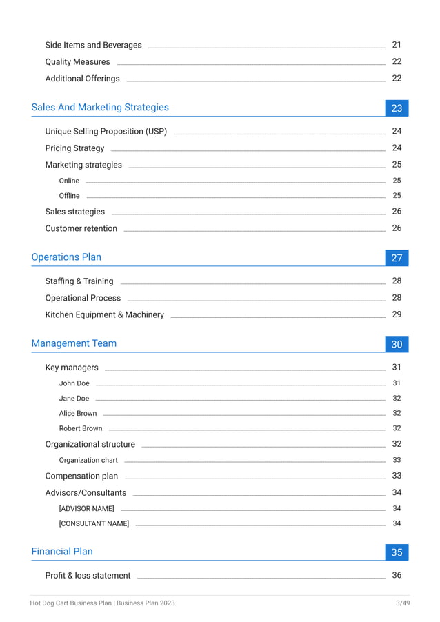 hot dog cart business plan example...pdf | Business Accounting ...