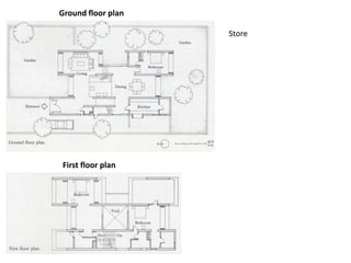 Ground floor plan
First floor plan
Store
 