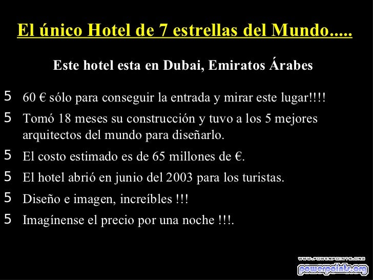 Hotel 7 Estrellas 2019