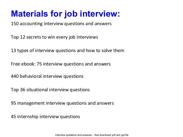 Best interview questions for accountants