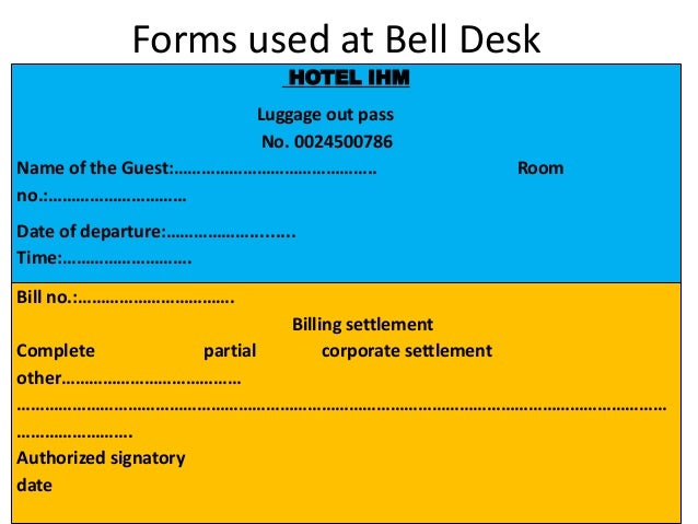 Hotel Bell Desk