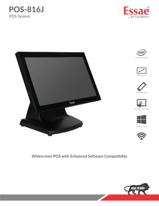 Widescreen POS with Enhanced Software Compatibility
POS System
POS-816J
True FLAT PCAP Touch
Windows 10 IoT
10th gen Processor
M.2 NVMe SSD
Wi-Fi
Wide Screen
 