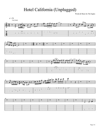 Hotel California Acordes. Hotel California Ritmo. Guitarra