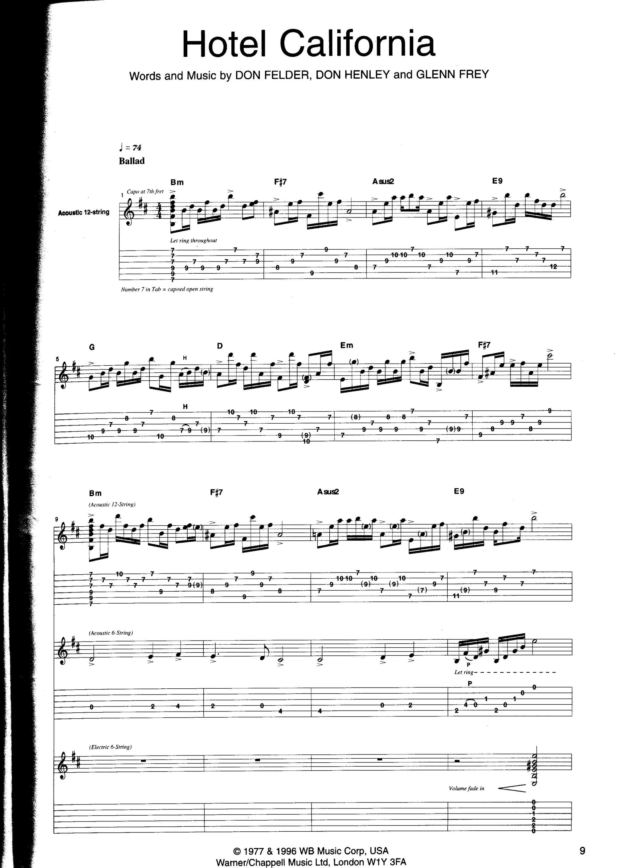 Eagles Hotel California | PDF