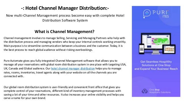 Hotel Channel Manager Software For Free Online Hotel Distribution C
