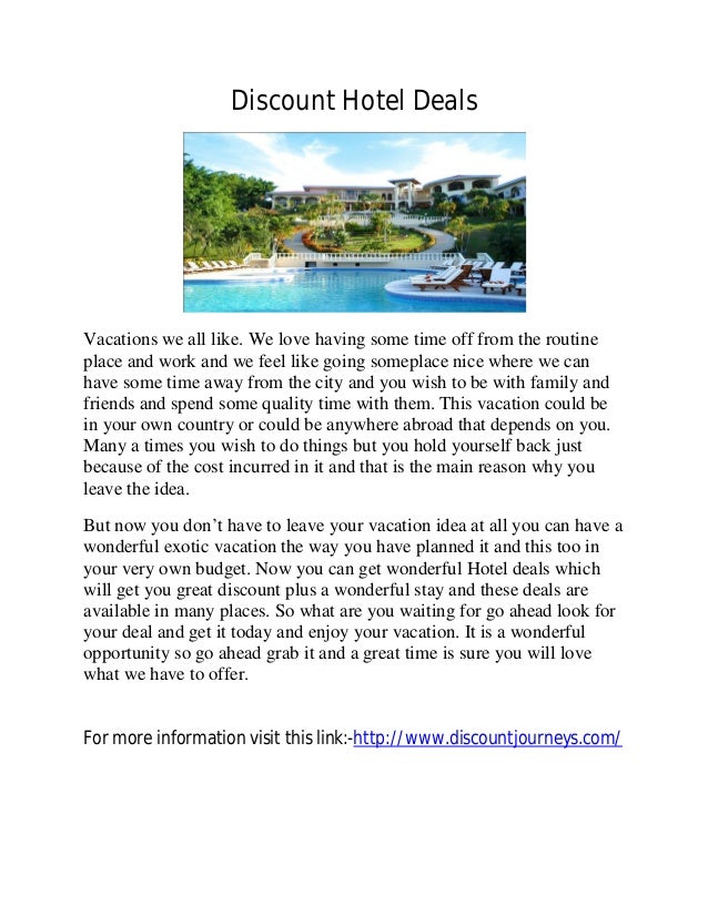 Discount Hotel Deals