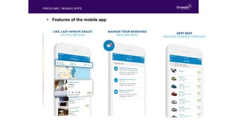 PRICELINE | MOBILE APPS
• Features of the mobile app
 