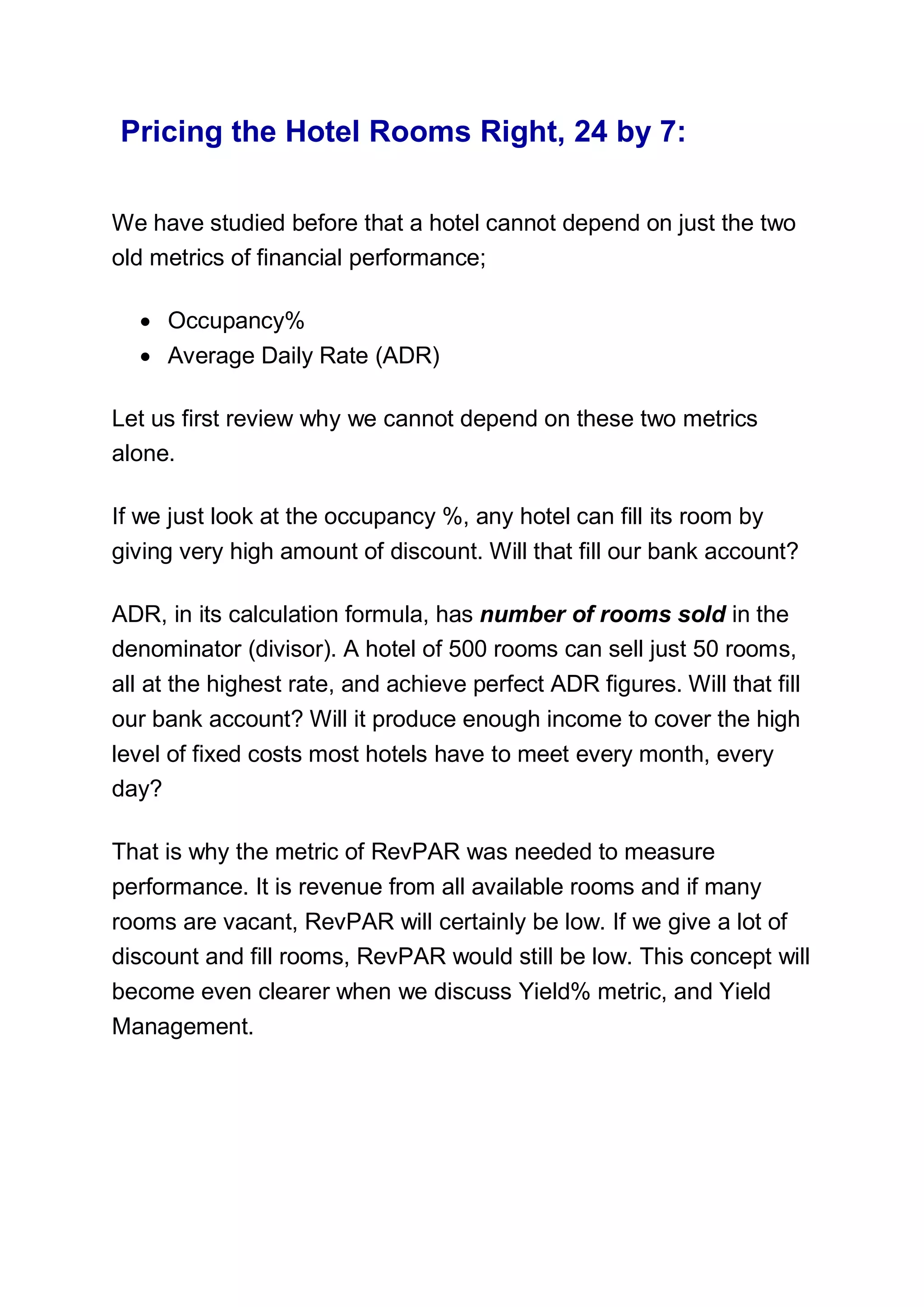 What is Differential Pricing & Open Pricing Strategy in Hotels? PDF
