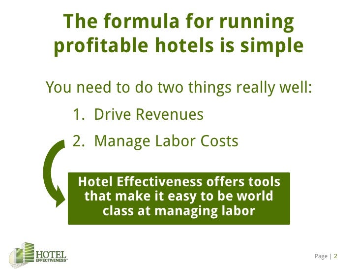 Hotel Effectiveness Introduction