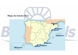 Mapa de hoteles Best
 