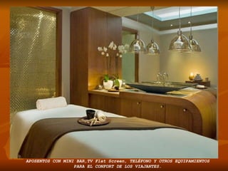 APOSENTOS CON MINI BAR,TV Flat Screen, TELÉFONO Y OTROS EQUIPAMIENTOS PARA EL CONFORT DE LOS VIAJANTES. 