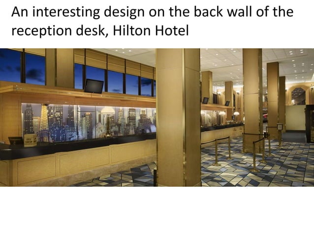 Hotel entrance, lobby layout; front office | PPTX