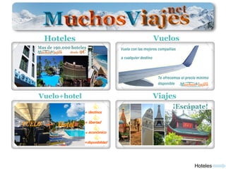 Hoteles      Vuelos




Vuelo+hotel   Viajes




                       Hoteles
 