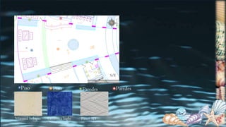 S/E
Piso
Mármol belagio
Piso
Cerámica laghi
Paredes
Panel 3D
Paredes
 