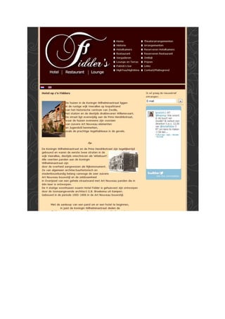 TGJ Communicatie Hotel Fidder Zwolle webdesign en webteksten