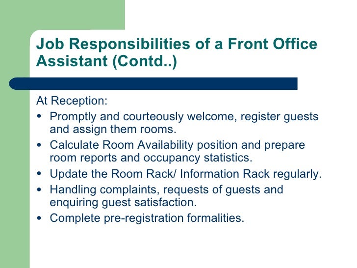 Introduction To Hotel Front Office