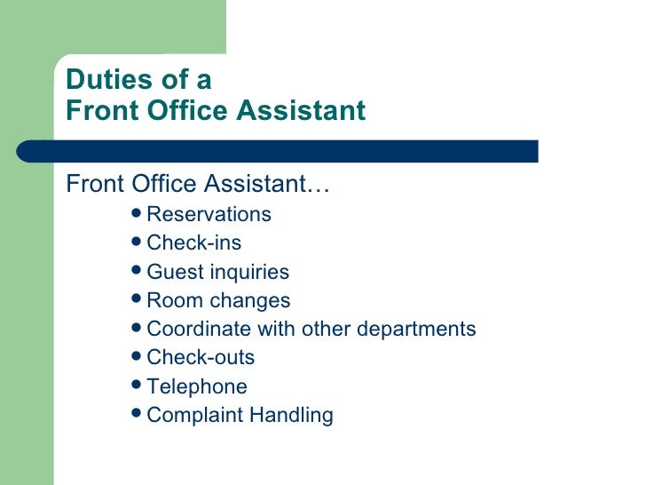 Introduction To Hotel Front Office