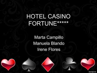 HOTEL CASINO
FORTUNE*****
Marta Campillo
Manuela Blando
Irene Flores

 