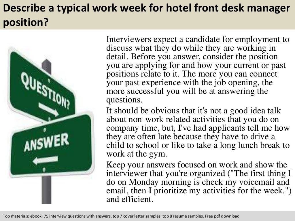 Hotel Front Desk Manager Interview Questions Hotel Front Desk Manager Interview Questions