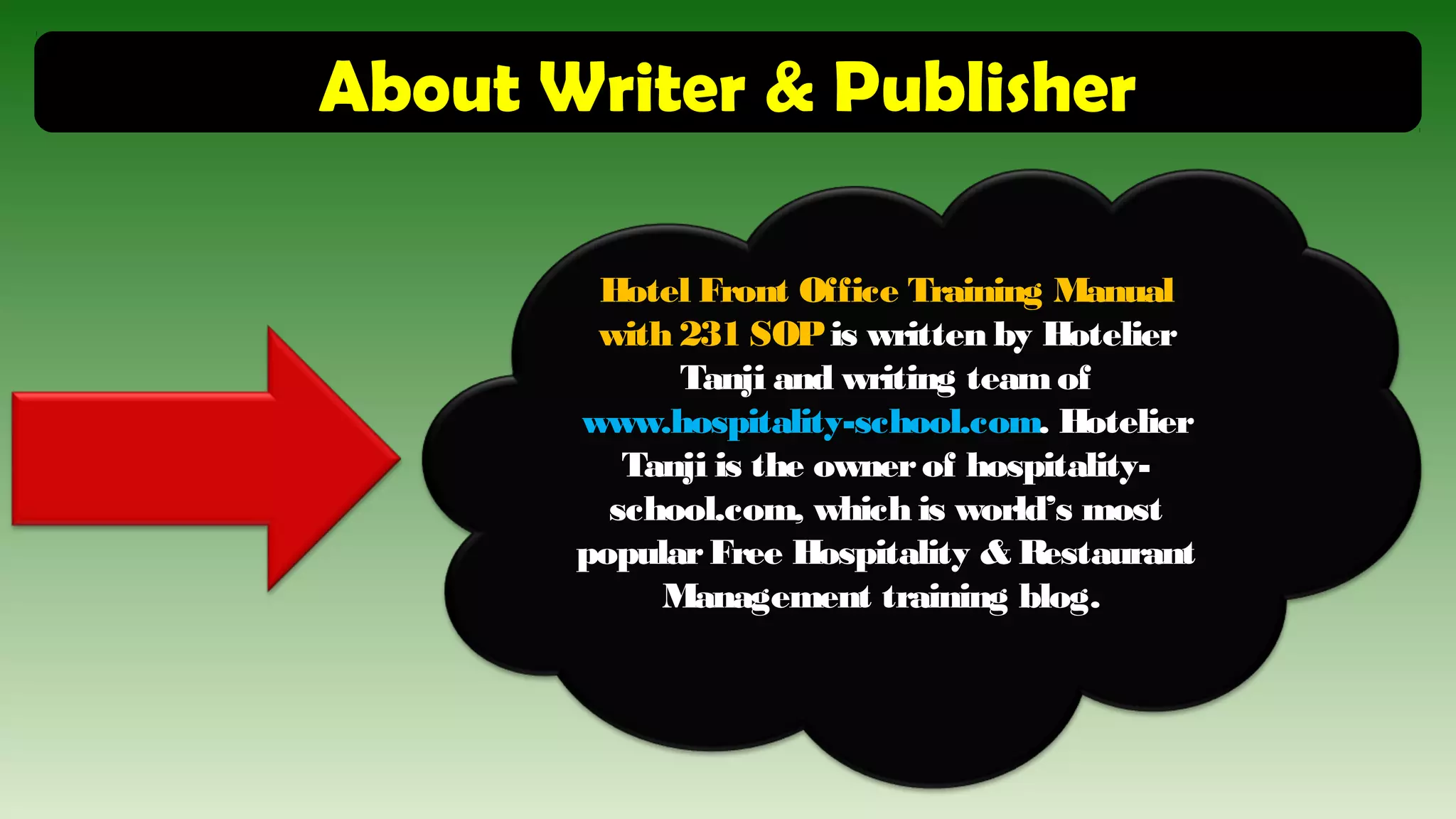 Hotel Front Office Training Manual PPT