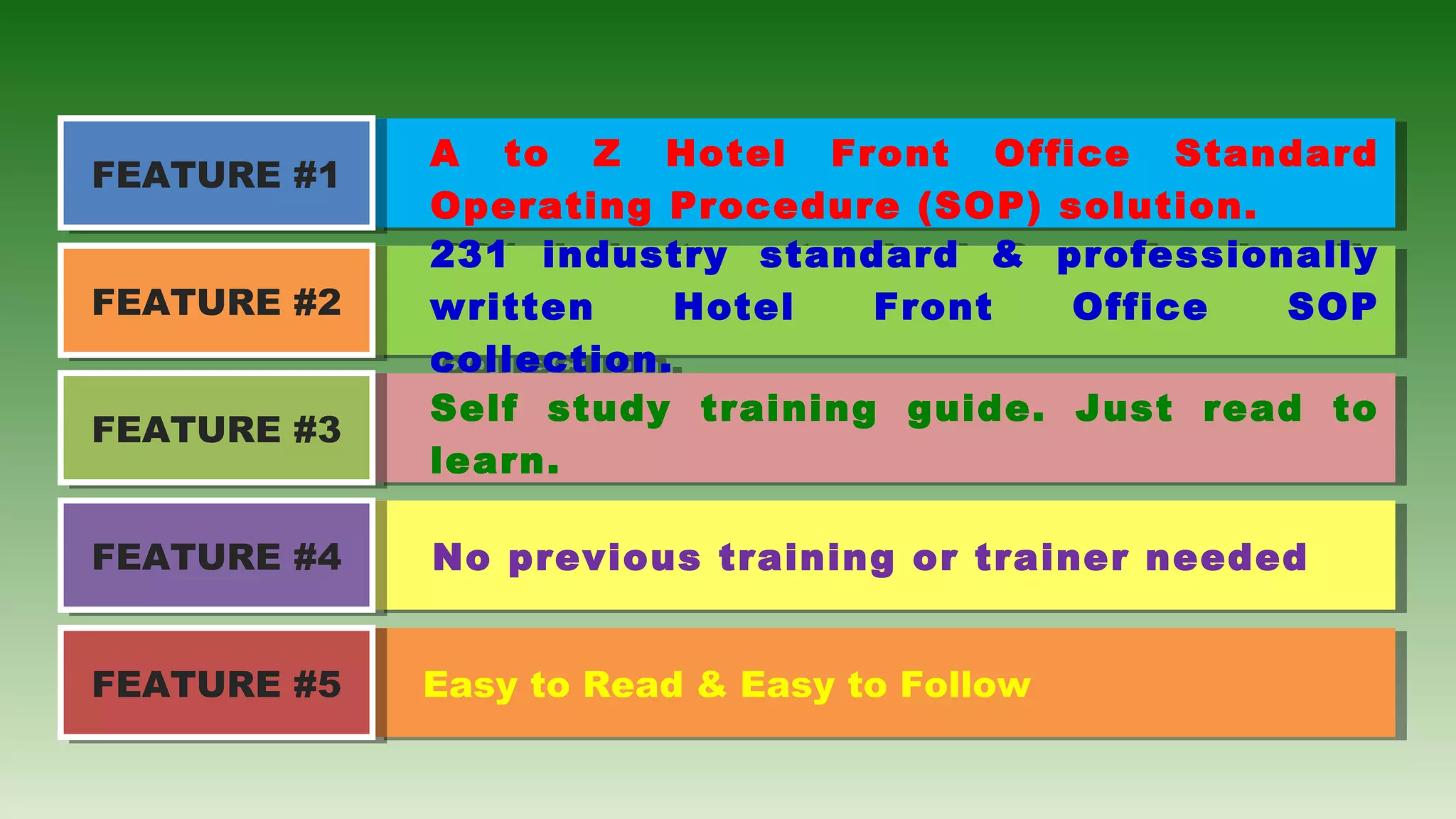 Hotel Front Office Training Manual PPT