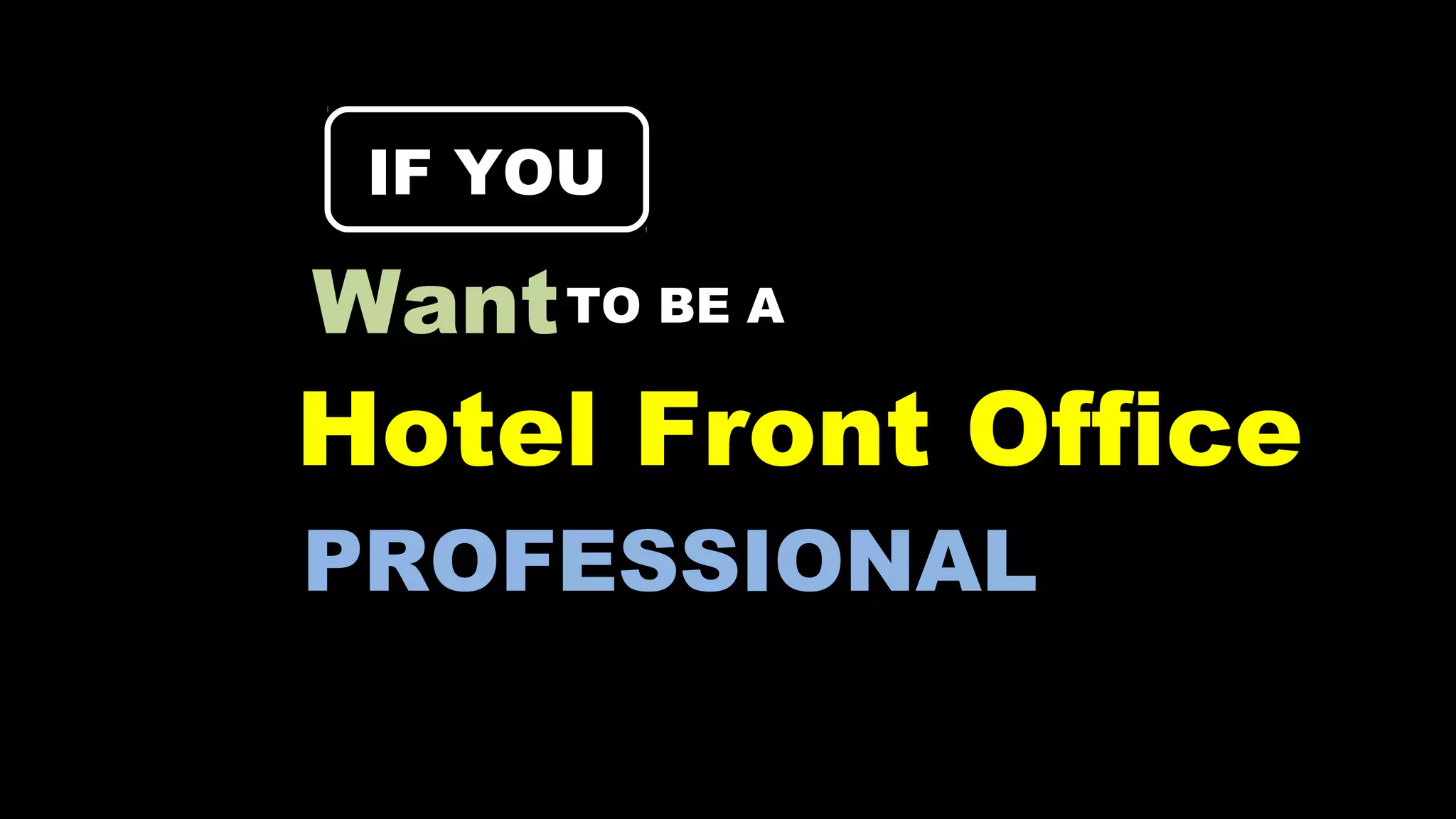 Hotel Front Office Training Manual PPT