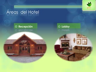 Áreas del Hotel
 Recepción  Lobby
 