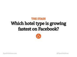 THE STASH
Which hotel type is growing
fastest on Facebook?
RyanSolutions.com @RyanSolutions
 