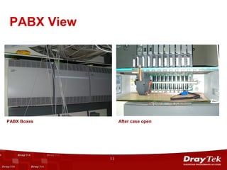 PABX View




PABX Boxes        After case open




             11
 