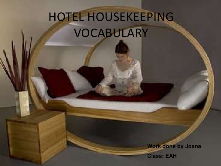 Hotel Housekeeping Vocabulary Joana