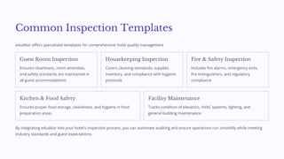 Hotel Inspection Checklist with eAuditor Audits & Inspections | PDF