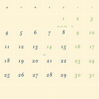 m t w t f s s
1 2 3
4 5 6 7 8 9 10
11 12 13 14 15 16 17
18 19 20 21 22 23 24
25 26 27 28 29 30 31
 