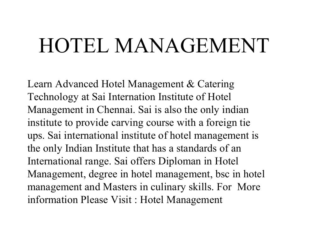 hotel management research topics