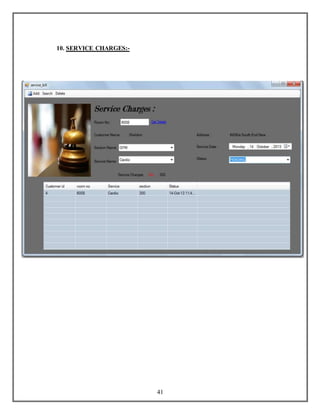 41 
10. SERVICE CHARGES:- 
 