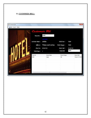 42 
11. CUSTOMER BILL:- 
 