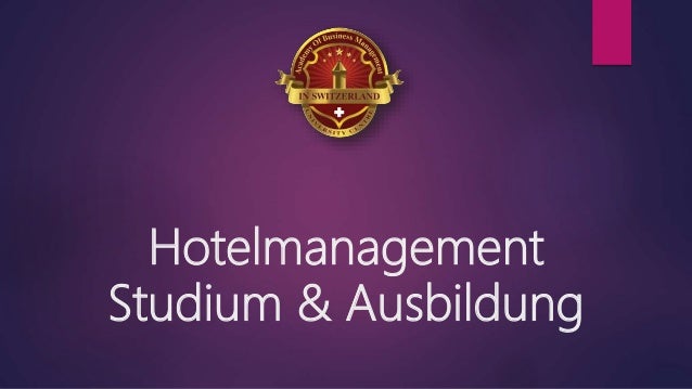 Hotelmanagement Studium Amp Ausbildung
