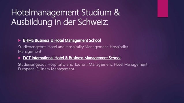 Hotelmanagement Studium Amp Ausbildung