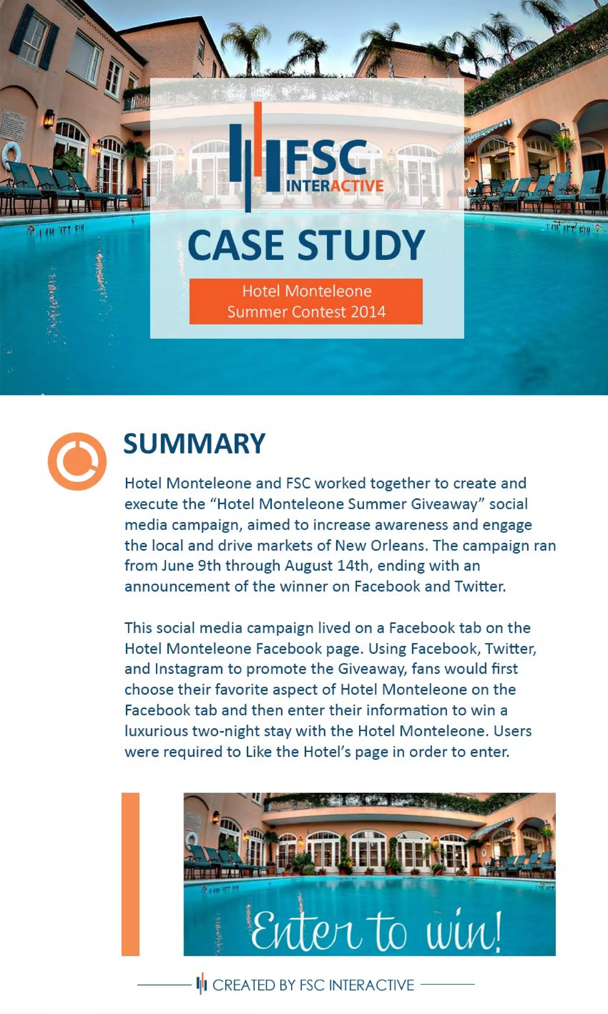 FSC Case Study: Hotel Monteleone | Social Media Engages Drive Market to Boost Summer Travel