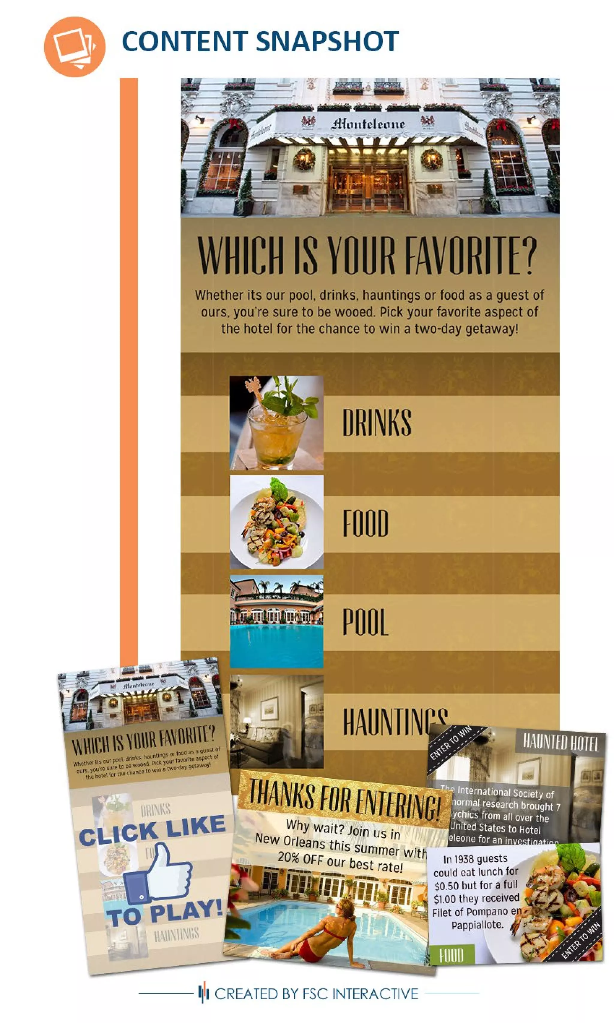 FSC Case Study: Hotel Monteleone | Social Media Engages Drive Market to Boost Summer Travel