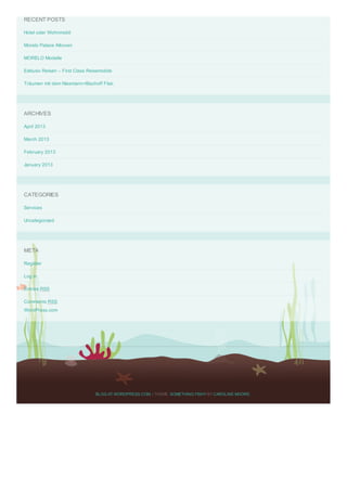 BLOG AT WORDPRESS.COM. | THEME: SOMETHING FISHY BY CAROLINE MOORE.
RECENT POSTS
Hotel oder Wohnmobil
Morelo Palace Alkoven
MORELO Modelle
Exklusiv Reisen – First Class Reisemobile
Träumen mit dem Niesmann+Bischoff Flair.
ARCHIVES
April 2013
March 2013
February 2013
January 2013
CATEGORIES
Services
Uncategorized
META
Register
Log in
Entries RSS
Comments RSS
WordPress.com
 