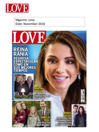 Mgazine: Love
Date: November 2016
 
