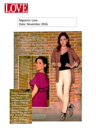 Mgazine: Love
Date: November 2016
 