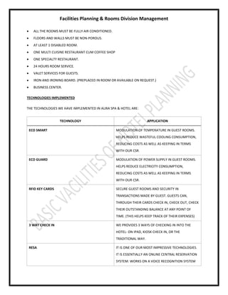 Hotel planning | PDF