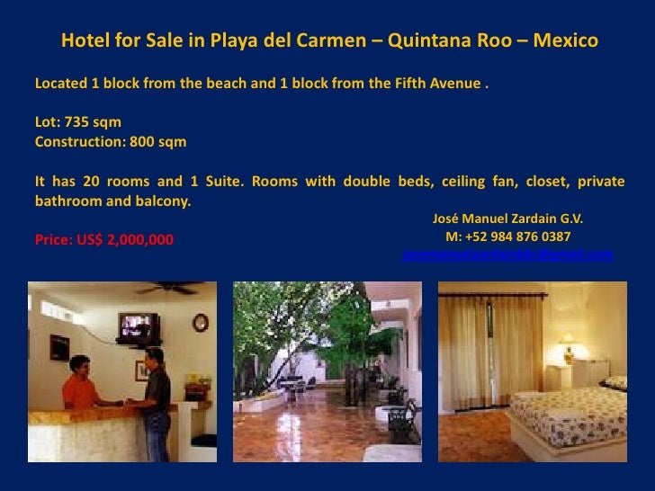 Hotel for Sale Playa del Carmen 21 rooms