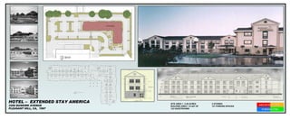 SITE AREA =  2.46 ACRES BUILDING AREA = 51,621 SF 122 GUESTROOMS HOTEL –  EXTENDED STAY AMERICA 3250 BUSKIRK AVENUE PLEASANT HILL, CA,  1997 3 STORIES 131 PARKING SPACES 