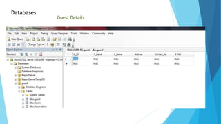 Databases
Guest Details
 